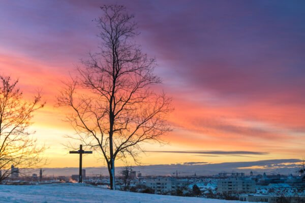 Roland Seichter Fotografie - Einzigartige Wandbilder - Stadtfotografie - Blick vom Olympiaberg in München am Morgen