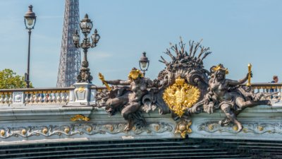 Roland Seichter Fotografie - Städtefotografie - Paris - Detailansicht der Brücke Pont Alexandre III