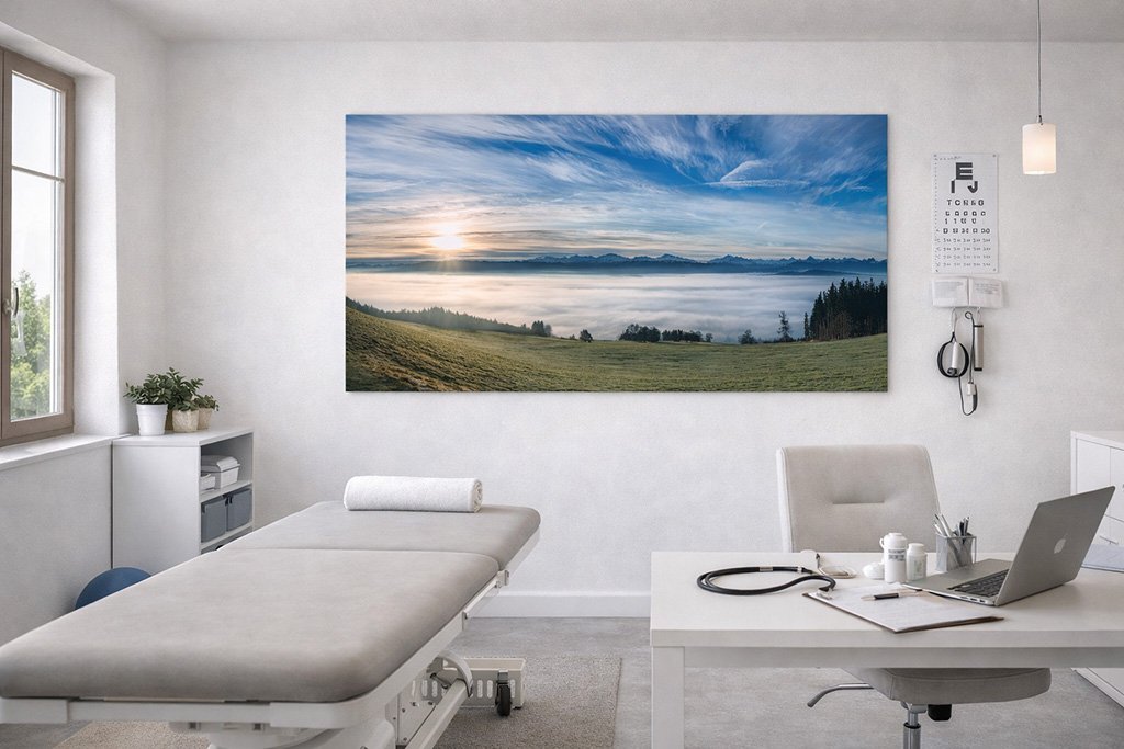 Fine-Art-Praxisbild als Wandbild auf hochwertigem Material für Arztpraxen
