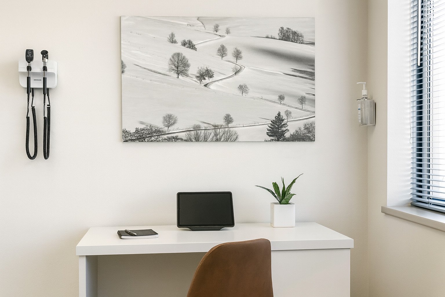 Praxisbild für Arztpraxis in Kempten – Fine-Art-Fotografie in Schwarz/Weiß