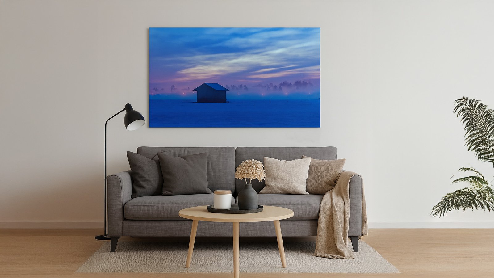 Landschaftsfotografie - Im letzten Licht - Beispiel im Wohnzimmer