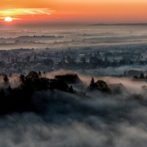 Roland Seichter Fotografie - Einzigartige Wandbilder - Landschaftsfotografie - Sonnenaufgang und mystischer Nebel über der Steiermark