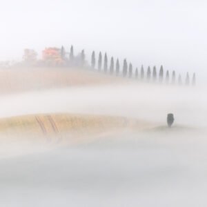 Roland Seichter Fotografie - Einzigartige Wandbilder - Landschaftsfotografie - Nebelansicht eines Agriturismo in der Toskana