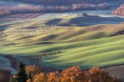 Roland Seichter Fotorgafie - Landschaftsfotografie - Blick auf die typischen Felder der Toskana im Herbst