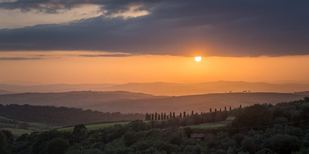 Roland Seichter Fotografie - Toscana nella nebbia - Toskanischer Sonnenuntergang