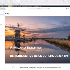 Roland Seichter Fotografie - Prinzipbild eines Wordpress-Dashboards in dem gerade eine Seite zur Bearbeitung steht.