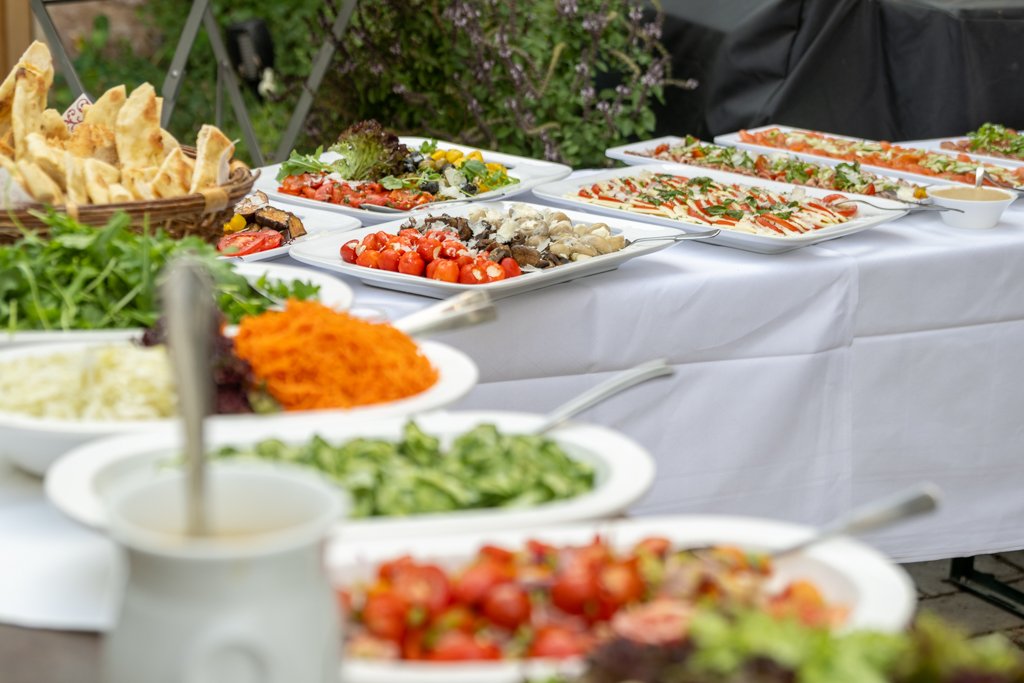 Das festliche Buffet zur Hochzeit in Kaufbeuren.
