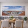 Das Panorama-Wandbild Canale Grande im Esszimmer schafft eine elegante Atmosphäre und lädt zu kulinarischen Träumereien ein.